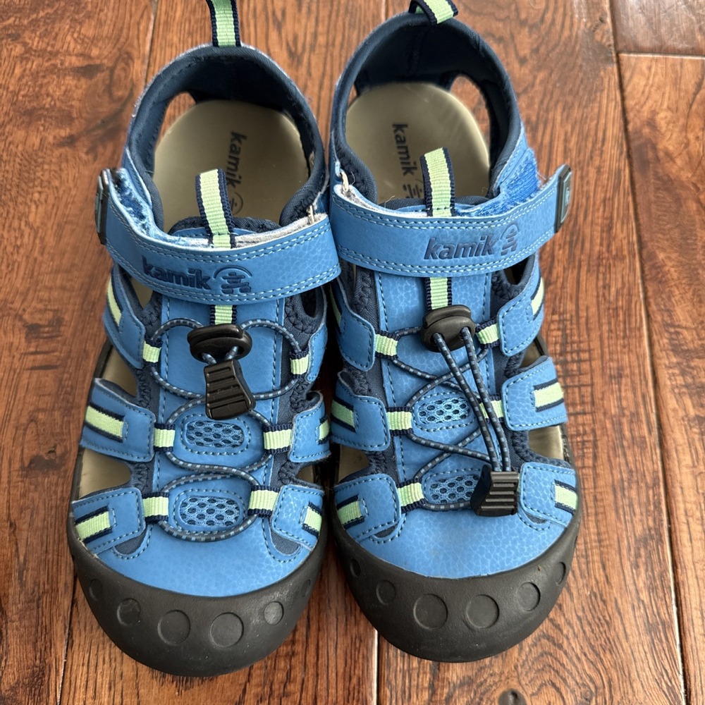 Kamik Boys Crab Sport Sandals Blue 6 HK4594 EU37